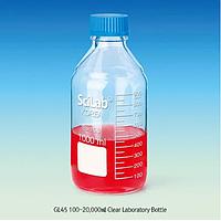 SciLab SL.Bot1113 Clear Laboratory Bottle, with PP Screwcap & Pouring Rin (500/100ml, Φ86 X h176mm)