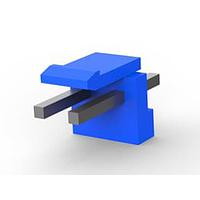 AMP Connectors - TE Connectivity 3-1123723-2 Shrouded 3.96 EP HDR ASSY 2P(BLUE)
