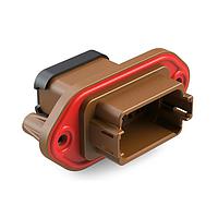 Amphenol SINE Systems AT04-12PD-PM14 Housing 12 Pin Rcp Pnl Mnt D SelfThread Bk Sl Cap