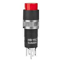 NKK Switches HB15CKW01-C Subminiature ON-(ON) RND SLDR LUG RED CAP