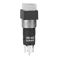 NKK Switches HB16SKW01-5C-JB Subminiature ILLUMINATED ON-ON RED CAP CLR/WHT