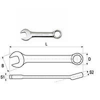 Yato YT-4909 Stubby combination spanner 16mm