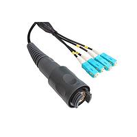 Bulgin PXEB5403C100 Multimode 4 Channel Plug to SC Connector Cable Assembly