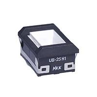 NKK Switches UB25NBKW015C Sealed RECT W/BARIER ON(ON) RED LED SLDR NO CAP