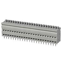 Same Sky (formerly CUI Devices) TBL009V-254-23GY-2GY Fixed Terminal Blocks Terminal block, screwless, 2.54, Vertical, 23, Gray w Gray Button