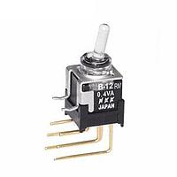 NKK Switches B12JJVCF Toggle Switches SPDT ON-ON 0.4VA RED/GRN VERTICAL PC