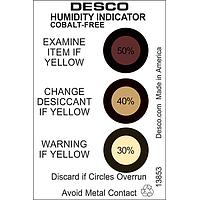 Desco 13853 Anti-Static Control Products HUMIDITY INDICATOR CARD, COBALT-FREE, 30-40-50%, 125/CAN