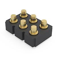 Mill-Max 813-22-006-30-040101 Headers Spring-Loaded Connector w Flat Plunger Tip; SMT; Double Row 6-Pin
