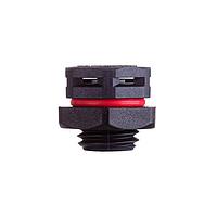 Amphenol LTW VENT-PS1YBK-N8001 Circular Metric Connectors Pressure Relief Vent, M12 Plastic, With Nut, M12x1.5, Screw Thread, > 1000ml/min at 7 kPa, ePTFE (Hydrophobic), Black, IP69K
