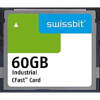 Swissbit SFCA060GH3AA2TO-C-HC-22P-STD CFast Cards Industrial CFast Card, F-66, 60 GB, PSLC Flash, 0C to +70C