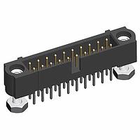 Harwin M80-5T21805MF Power to the Board 9+9 Pos. Male DIL Vertical Throughboard Conn. Jackscrews