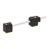 Murrelektronik 7000-58041-2270500 Sensor Cables / Actuator Cables MSUD DOUBLE VALVE PLUG FORM A 18MM, PUR 4X0.75 GRAY, 5m