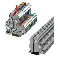 OMEGA XBUTT4PE Double and Triple Level Feed-through or Sensor Terminal Blocks (24 to 8 AWG, Double Level grounding)