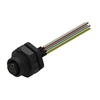 Wurth Elektronik 643421100408 Receptacles WRCIRC M12 Screw Coding A Panel + Wires Panel + Wires Plastic with Front Panel Nut M16 Female connector, polarity 8