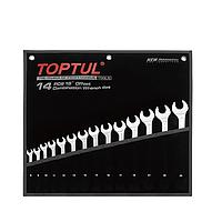 TOPTUL GPAQ1402 15° Offset Super-Torque Dynamic Combination Wrench Set (14 pcs)