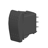 Carling Technologies VLB2S00B-AZC00-000 Sealed Rocker Switch 2-pole, (ON) - OFF - (ON), 15A 24VDC not HP rated, Non-Illuminated, Sealed Contura II Rocker Black Switch with No Lens and .250 Tab (Q.C.), 10 Terminal base