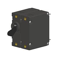 Carling Technologies AB2-B0-24-450-1D1-C Hydraulic-Magnetic 2-pole, Handle, 5 amp circuit breaker, Push-On 0.250 Tab (Q.C.) terminals, UL 1077 Recognized CSA Accepted