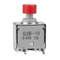 NKK Switches G3B15AP-XC Pushbutton Switches SPDT ON(ON) BRKT RED