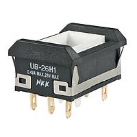NKK Switches UB26NBKG015C Pushbutton Switches RECT W/BARIER ON-ON RED LED SLDR NO CAP
