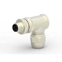 AMP Connectors - TE Connectivity T4113011031-000 Right Angle M12 M 3P GOLD A_CODE RA SHIELDED PG7