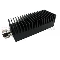 Fairview SA3D100-10 10 dB Fixed Attenuator 7/16 Male To 7/16 Female Up To 3 GHz Rated To 100 Watts With Black Aluminum Heatsink Body