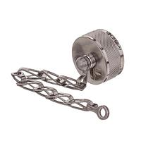 Amphenol Socapex USBFTVC2MN USB Square Flange Receptacle cap with metal chain USB Fld MC SqFlng R Ni w/ Mtl Lanyard