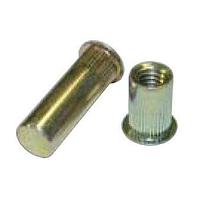 ATLAS AELS8-610-4.2W Rivet Nut Atlas Rivet Nut, SpinTite, AEL, Low Profile Head, Open End, Wedge Head, Steel, Thread Size - M6, 1st Grip