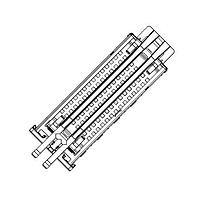 Yamaichi Electronics CNU120A-10-40-30 Connectors QSFP28 CAGE, 1 PORT HT SK 13.5MM W/ 2 LP