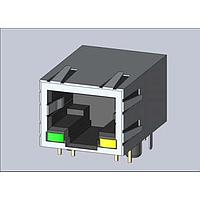 EDAC A60-243-313P562 Magnetic Jack 10P/8C MAGNETIC JACK 2x4 W/ LED 15u