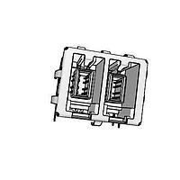 Stewart Connector RJP5-10-0010 Modular RJ Point Five Jack Micro 2 Port Horizontal PG4 Shielded
