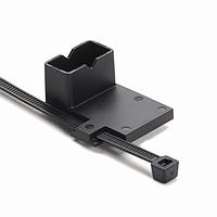 HellermannTyton 156-01652 Cable Tie Mounts 2-Piece 5mm, 6mm Stud Mount Tie, 8.0"L, 50lb Tensile Strength, PA66HS/PA66HIRHSUV, Black, 2000/ctn