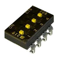 CTS Electronic Components 219-4MSTJR DIP Switches 4 Pos. Medium Height Btm Seal Tape J Ben