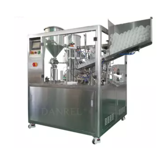 Plastic tube filling and sealing equipment used for industrial packaging lines