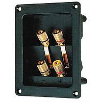 VISATON 5182 Terminal Double loudsp. terminal gold-plated posts bridges bi-wiring/amping 4 flanges.PCB