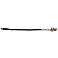 Siretta ASMK010X174S11 RF Cable Assemblies MMCX RIGHT ANGLE TO SMA FEMALE BULKHEAD, 100MM RG174 CABLE