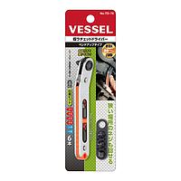 Vessel TD-78 Flat-shaped Ratchet Screwdriver (6 bits)