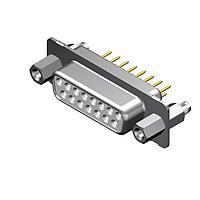 Molex / FCT 173109-2627 Standard Density FCT DSUB STR PC RCPT 15 PN W/SNAPIN