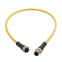 HARTING 21350102517005 Sensor Cables / Actuator Cables M12 A-code 5-pin Straight male to straight female, 0.5m, PVC yellow jacket