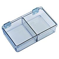 Flambeau 5202CL Multiple Compartment Two-Compartment Box 4 5/16" x 2 5/8" x 1 1/16" (10.95 x 6.67 x 2.70 cm)