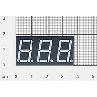 Soldered 100714 LED Displays 7-segment, display, white, common cathode, minus