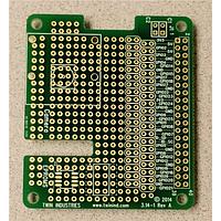 Twin Industries 3.14-1 Protoboard / Breadboard Prototyping board for Raspberry Pi A+ and B+ hardware projects.  HAT sized(65mm x 56.5mm).