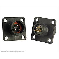 Eaton Souriau-Sunbank UTS08E33P Receptacles 3P Pin Receptacle Square Flange Sz 8E