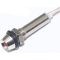 Mallory Sonalert FL1M-6CJ-1-R24V Indicators LED RED 6MM NUT 24VDC