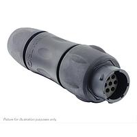 Eaton Souriau-Sunbank UTSX1JC1210PX Receptacles In line receptacle, with cable gland backshell, for 10 male contacts, IP68/69K, keying X