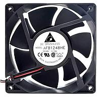 Delta Electronics, Inc. AFB1248HHE Tubeaxial DC Tubeaxial Fan, 120x38mm, 48VDC, Ball Bearing, Lead Wires, Locked Rotor Sensor