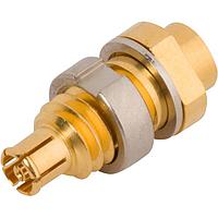 Amphenol SV Microwave 3221-4000 Cable Connectors SMPM F Bulkhead Conn for .085 Cable