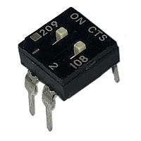 CTS Electronic Components 209-2MS DIP Switches SPST 2 switch sections