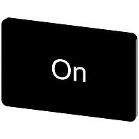 SIEMENS 3SU19000AD160DJ0 Labeling Plate, On INSCR. LABEL, BLACK 17.5 X 27MM, ON