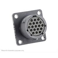 Eaton Souriau-Sunbank UTSX01419SW Receptacles Square flange receptacle, without backshell, for 19 female contacts, IP68/69K, keying W
