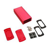Bud Industries EXN-23352-RDP PCB Enclosure Extruded Aluminum Enclosure Red with Plastic Cover (1.4 X 2.7 X 5.1 In)